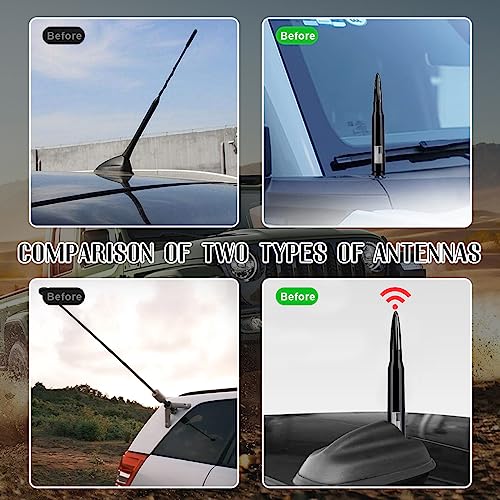Ziciner Car Bullet Antenna: Universal Exterior Decor Accessory