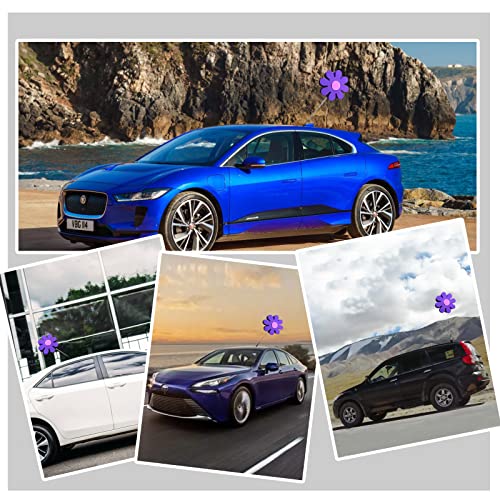Purple Daisy Car Antenna Topper - Cute Dashboard Accessory