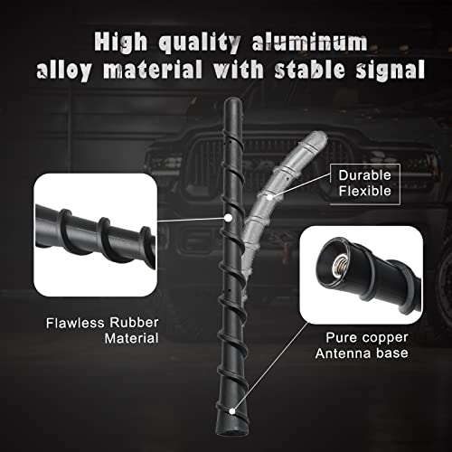Miytsya 7" Spiral Antenna Topper for Trucks, Cars, SUVs