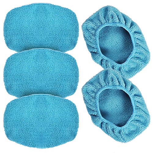 eFuncar Microfiber Windshield Cleaning Cloths, Blue, 5 Pack