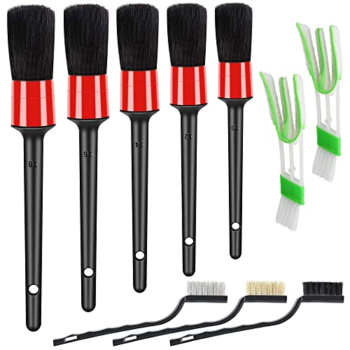 10pcs Car Detailing Brush Set Interior Cleaning Kit