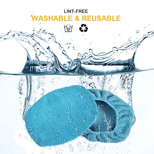 eFuncar Microfiber Windshield Cleaning Cloths, Blue, 5 Pack