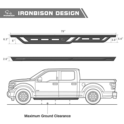 IRONBISON Running Boards for 2005-2023 Toyota Tacoma