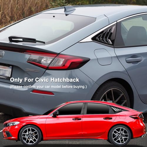 Honda Civic 2022-2024 Hatchback Exterior Rear Window Louvers