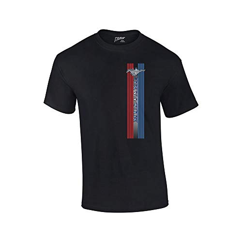 Ford Mustang Side Stripes Pony Design Men's T-Shirt