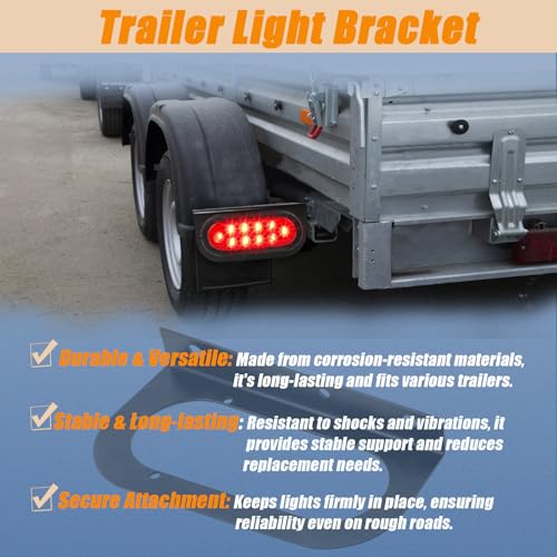 6" Oval Trailer Light Mounting Bracket for LED Lights
