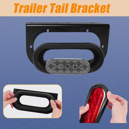 6" Oval Trailer Light Mounting Bracket for LED Lights
