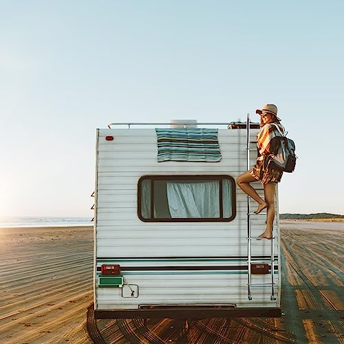 OUTPRIZE Universal Aluminum RV Travel Trailer Ladder, 250lbs