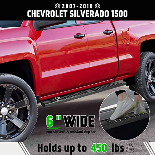 6" Double Cab Running Boards for Chevy Silverado/GMC