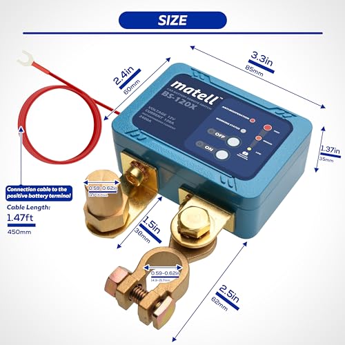 Matell DC 12V 500A Remote Battery Disconnect Switch