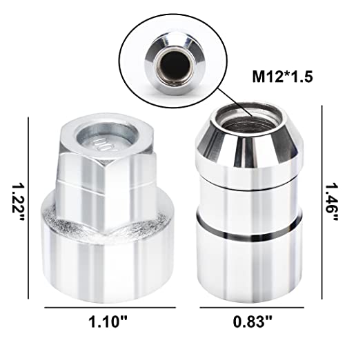 Cartman Universal Wheel Lock Set - Chrome, Antitheft