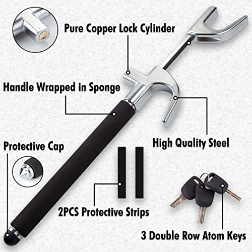 CARTMAN 3-in-1 Steering Wheel Lock: Anti-Theft Security