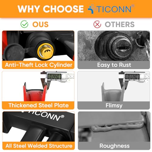 Universal Heavy Duty Wheel Clamp Lock for Car Motorcycle