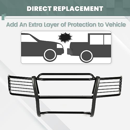 Chevy Silverado 1500 Brush Guard - Black Steel