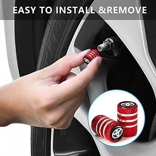 Toyota Car Tire Valve Stem Cap Cover Set