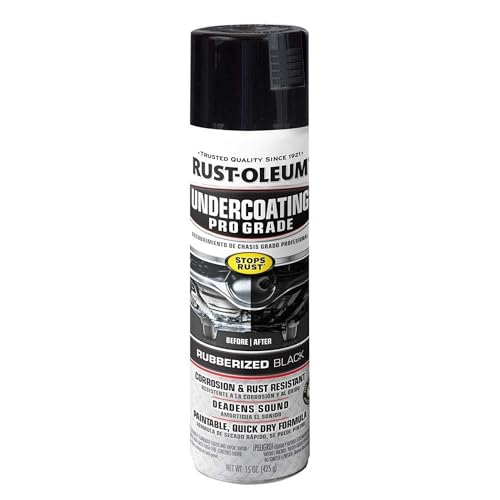 Professional Grade Black Rubberized Undercoating Spray 15 oz