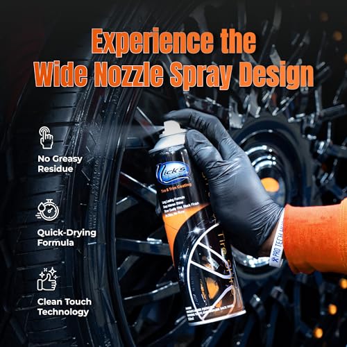 Nick's High Gloss Tire Shine Spray (1 Pack) - Ultimate Wet Finish for Cars, Trucks, Motorcycles