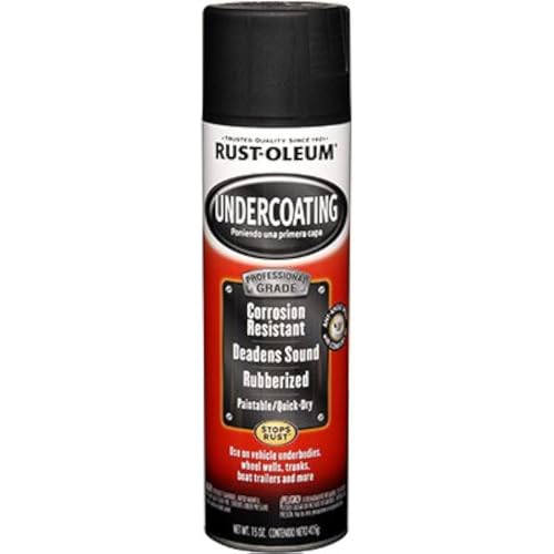Professional Grade Black Rubberized Undercoating Spray 15 oz