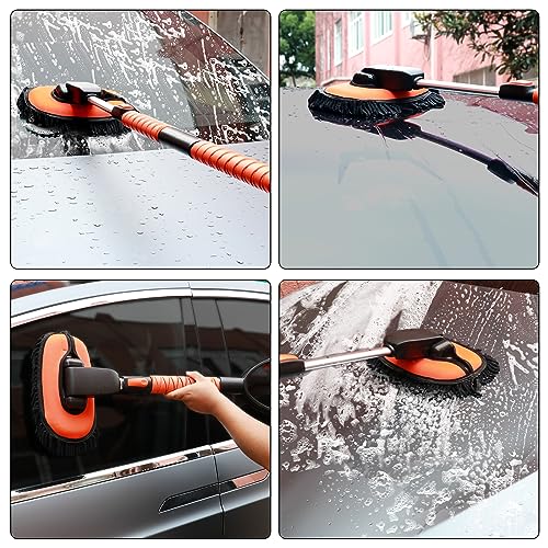 55" Chenille Car Wash Brush with Long Handle