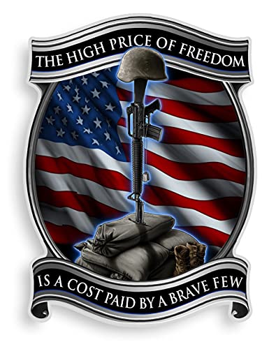 Military Decals (4in,4pack): Vinyl Soldiers Cross Stickers