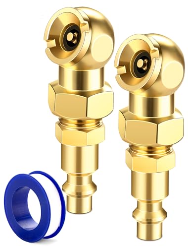 LUMITECO 2-Pack Ball Foot Air Chuck Set with Quick Connect