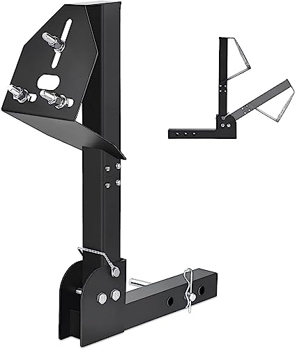 GADFISH Trailer Hitch Spare Tire Carrier - Adjustable, Fits 4-6 Lugs