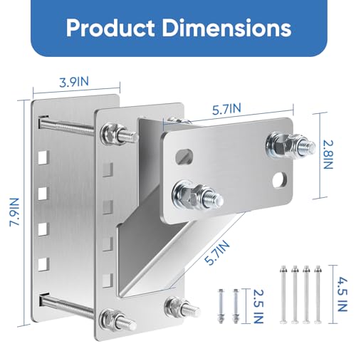 Stainless Steel Spare Tire Carrier for 4-6 Lugs