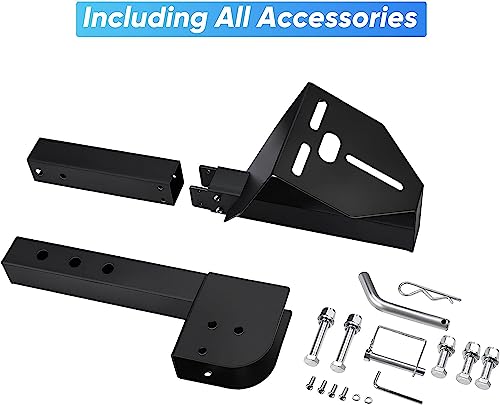 GADFISH Trailer Hitch Spare Tire Carrier - Adjustable, Fits 4-6 Lugs