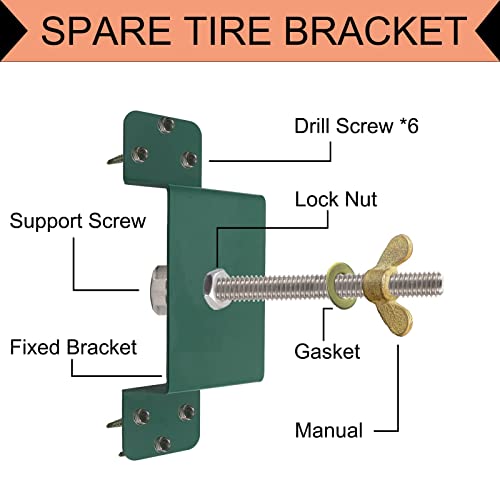 WENQUSEN Wall Mount Spare Tire Carrier, High Strength