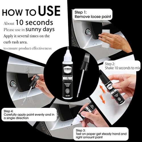 Matte Black Rim Touch Up Paint - Easy Wheel Scratch Repair Kit