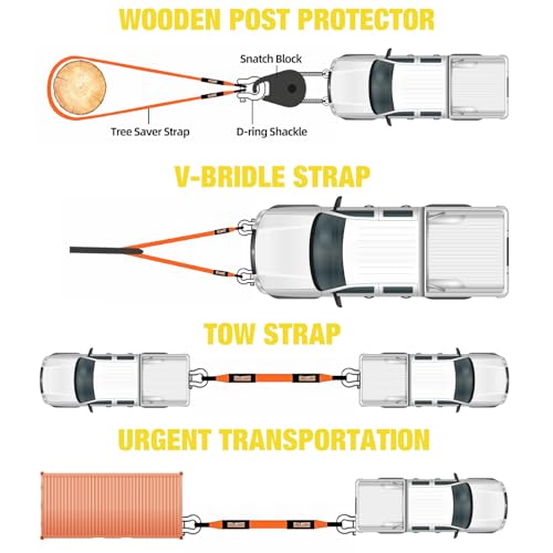 Heavy Duty 3" x 8ft Off-Road Tow Strap