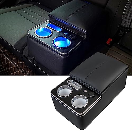 Dexepe Car Organizer with Cup & Phone Holder - Black