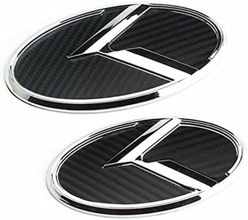 NIZMA Black Rear & Front Sticker Set: Car Emblem Logo Badges