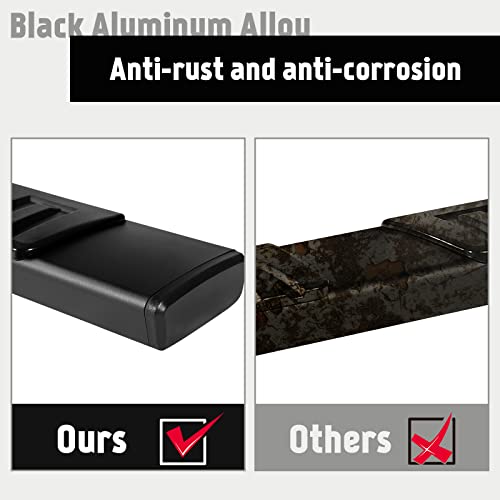 Black Aluminum 6" Side Step Rails for Dodge Ram