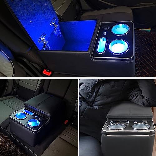 Dexepe Car Organizer with Cup & Phone Holder - Black