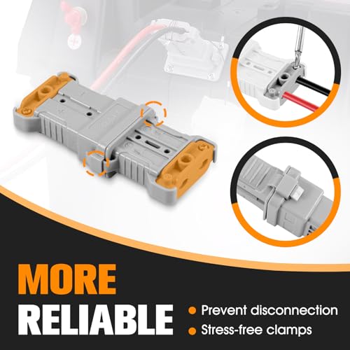Waterproof 50A Battery Quick Connect Jumper Cable Kit