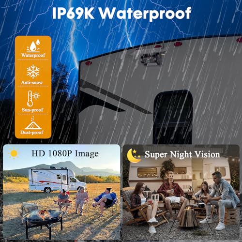 Rohent N12 Magnetic Solar Wireless RV Backup Camera
