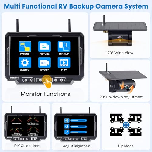Rohent N12 Magnetic Solar Wireless RV Backup Camera
