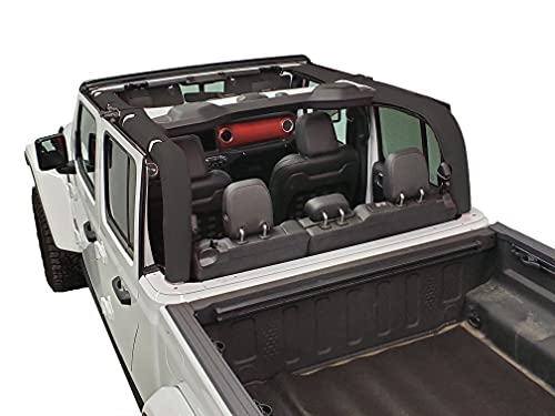 Jeep JT 4 Door PU Roll Bar Cover, Black