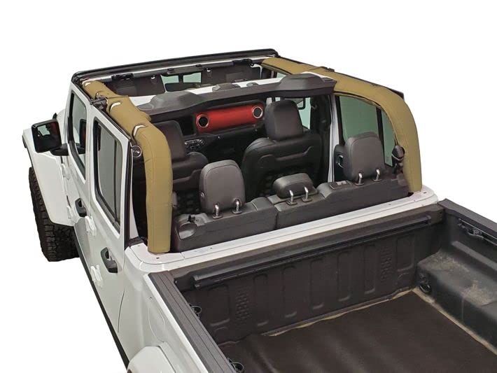 Jeep JT 4 Door PU Roll Bar Cover, Black