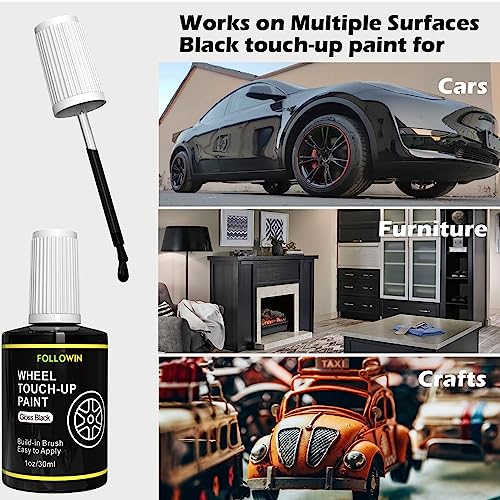 Black Rim Touch Up Paint Repair Kit Automotive