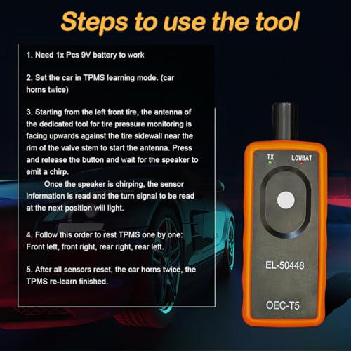 GM OEC-T5 EL-50448 TPMS Relearn Tool for Vehicles