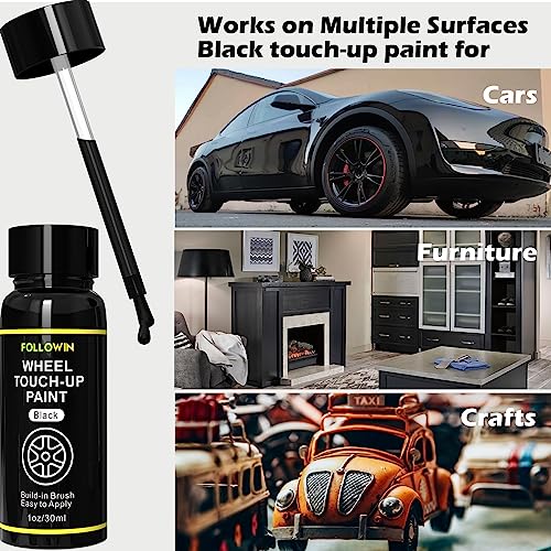Black Rim Touch Up Paint Kit for Cars