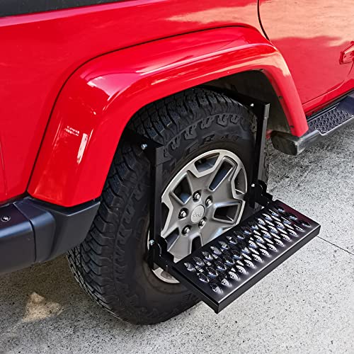 Foldable Tire Step for Trucks and SUVs - 350lb Max