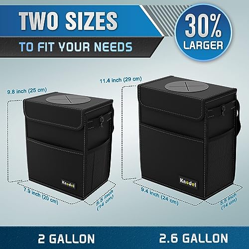 K KNODEL Car Trash Can: Waterproof Garbage with Lid