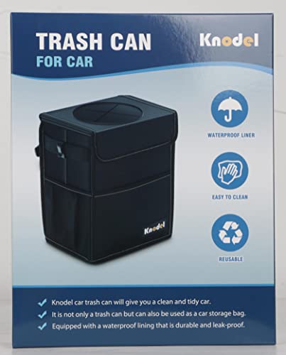 K KNODEL Car Trash Can: Waterproof Garbage with Lid