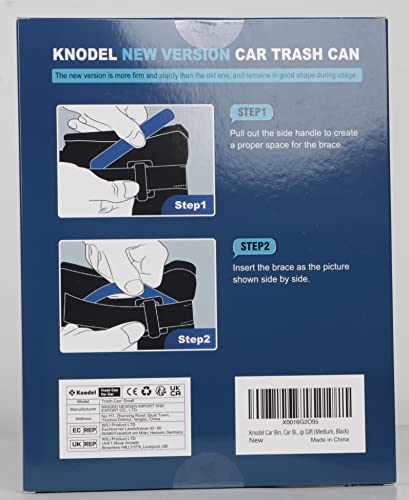 K KNODEL Car Trash Can: Waterproof Garbage with Lid