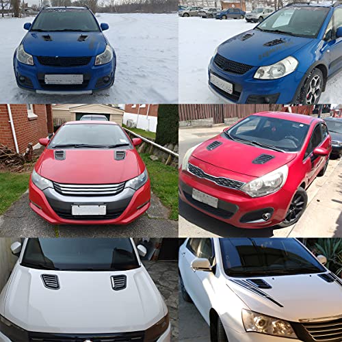 Universal Silver Car Hood Vents - Set of 2