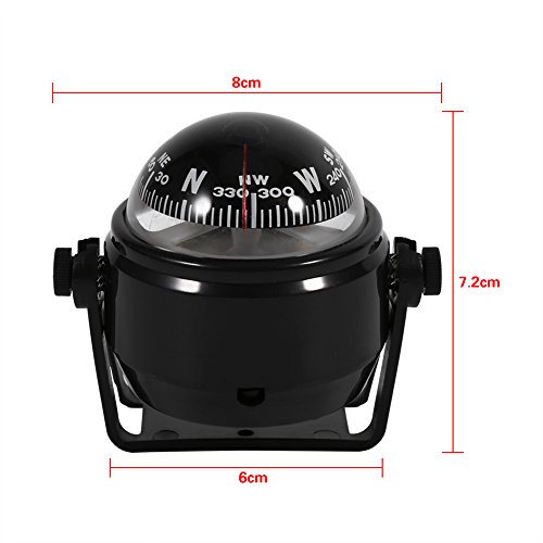 Adjustable dash compass for boats, ships, cars, trucks