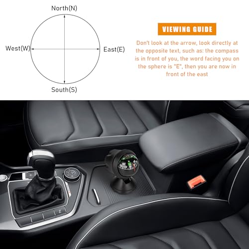 SUV Car Compass Ball, Adjustable Mount Navigation Guide